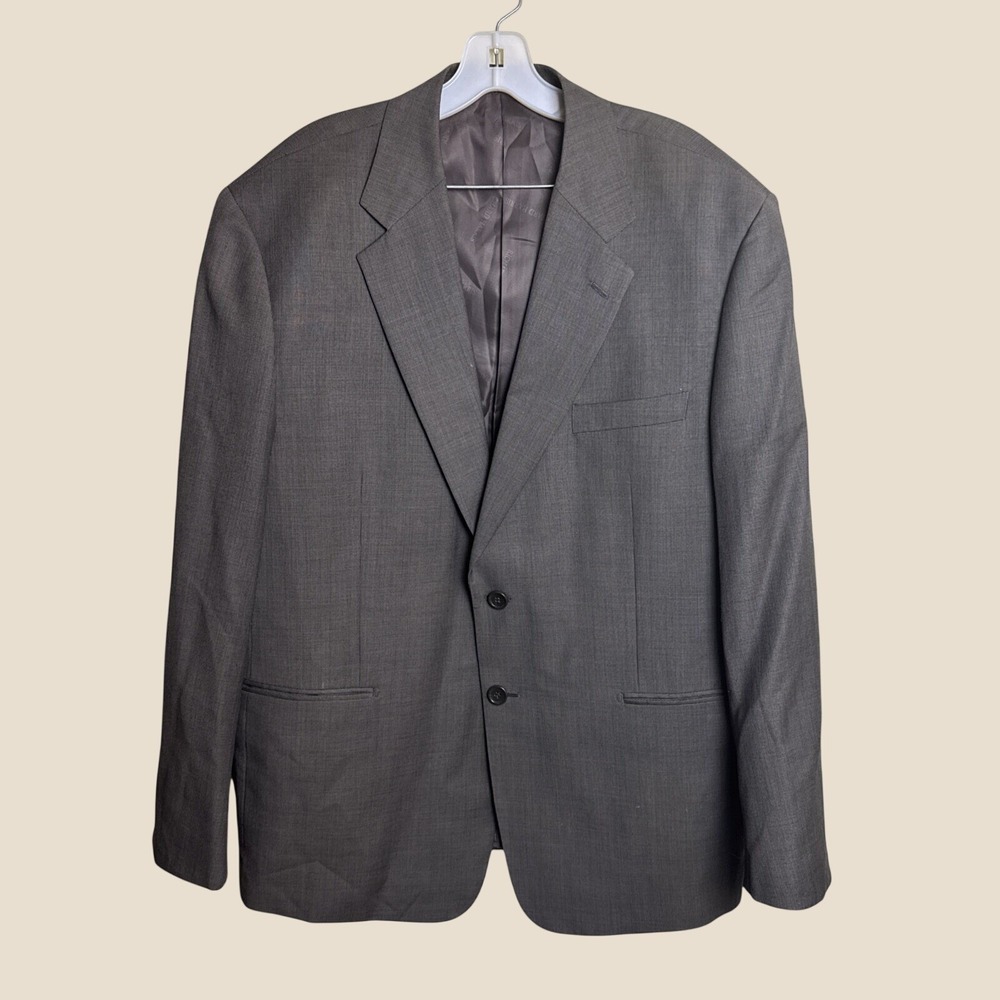 Richard Harris Men 44R Blazer Brown Wool Blend 2 Button Sport Coat Suit Jacket